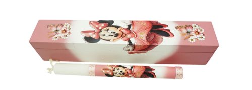 Σετ ξύλινο κουτί με λαμπάδα Minnie